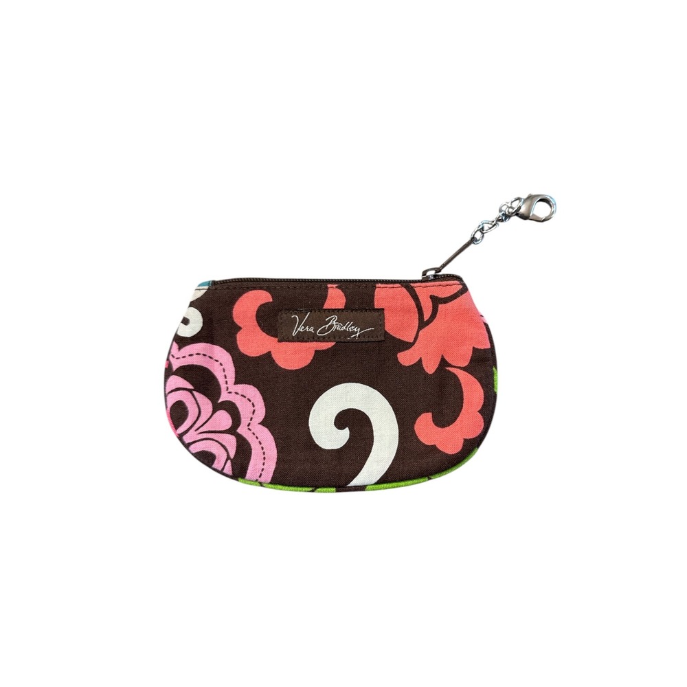 Vera Bradley Zip ID Case Floral Wallet Keychain ID Holder in Lola‎